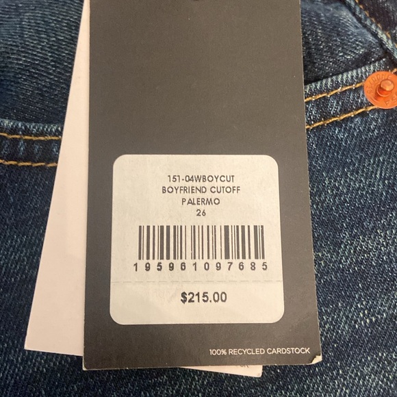 Redone Boyfriend Cut Off Palermo Sz 26 NEW - Picture 4 of 5